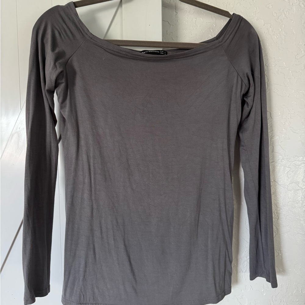 Gray Long Sleeve Women's Top